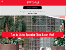 Tablet Screenshot of louisvilleglassblock.com